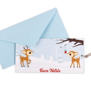 Biglietto di Natale a scorrimento Piccole renne