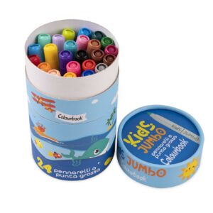 24 pennarelli punta grossa Kids Jumbo scatola aperta