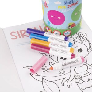 Scatola 24 mini pennarelli punta conica kids jumbo dettaglio