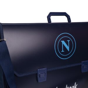 Dettaglio logo valigetta SSC Napoli 35x50cm