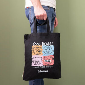 Indossato shopper in cotone Cool Bears